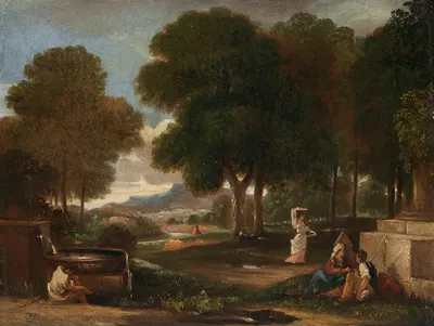 Landscape with a Man Washing his Feet at a Fountain by James Barry, c. 1767 — digital art print download