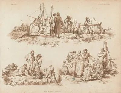 Fishermen by William Henry Pyne — digital art print download