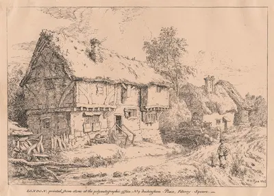 Old Cottages by Уильям Генри Пайн, 1806 — digital art print download