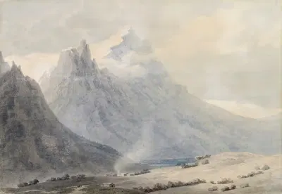 Долина в кантоне Унтервальден, Швейцария by Джон Роберт Козенс, 1789 — digital art print download
