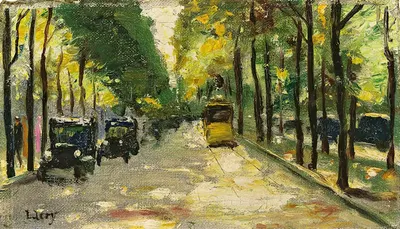 Берлинская улица на солнце by Лессер Ури — digital art print download