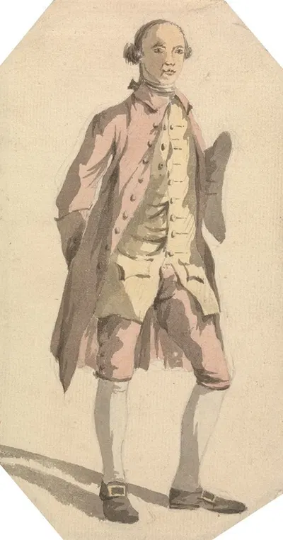 Full Length Man with Tricorn Hat under Left Arm by William Marlow — digital art print download
