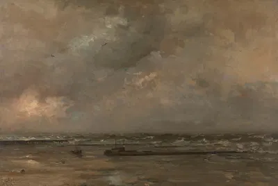 The North Sea at Blankenberge by Louis Artan, 1871 — digital art print download