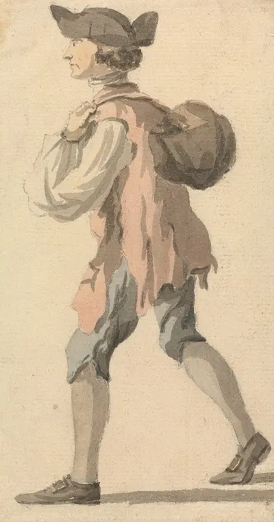 Man Carrying Bundle on his Back by William Marlow — digital art print download
