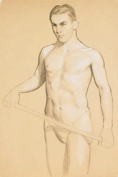 Male Study by William McGregor Paxton — digital art print download