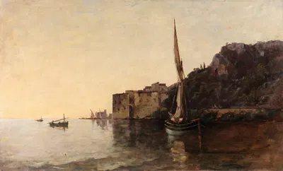 A View of Villefranche from the East by Nathaniel Hone the Younger — digital art print download