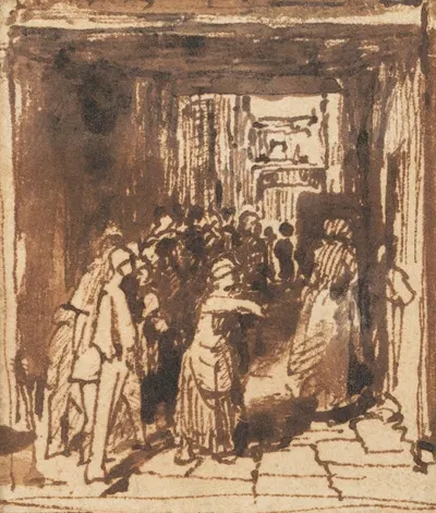 Figures in a Doorway by Уильям Малриди — digital art print download