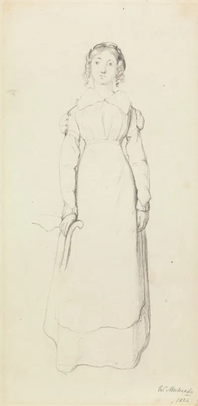 Woman with Ringlets, Standing by Уильям Малриди, 1824 — digital art print download