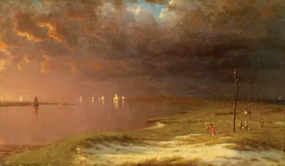 Устье реки Шрусбери by Сэнфорд Робинсон Гиффорд, 1867 — digital art print download