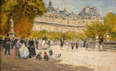 Le palais et les jardins du Luxembourg by Stanislas Lépine — digital art print download