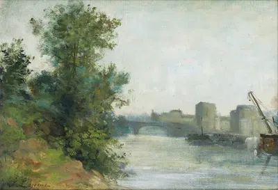 La Seine au pont de Neuilly by Stanislas Lépine — digital art print download