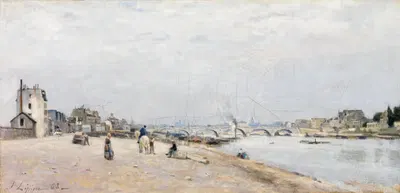 The Seine à Bercy by Stanislas Lépine, 1868 — digital art print download