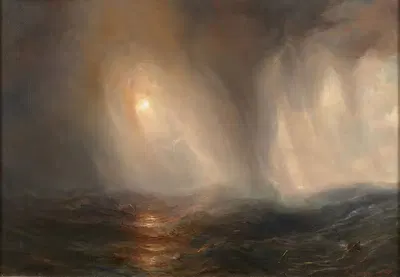 Эффект света в сердце шторма на море by Теодор Гюдин — digital art print download