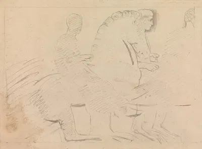 Sketch of a Horseman, From the Parthenon Frieze by Уильям Парс — digital art print download