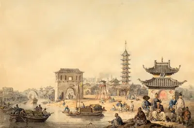 Пригороды китайского города by Уильям Александр, 1795 — digital art print download