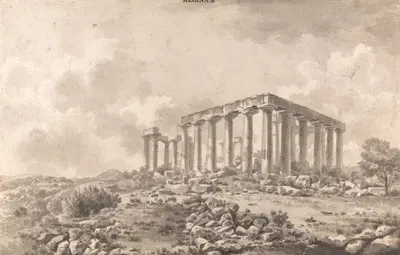 Temple of Jupiter Panhellenios at Aegina by Уильям Парс — digital art print download