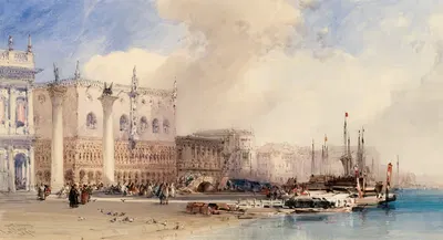 The Doge's Palace, Venice by William Callow, 1874 — digital art print download