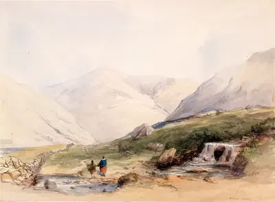 Вид рядом с Дельфами, графство Голуэй by Уильям Эванс из Итона, 1838 — digital art print download