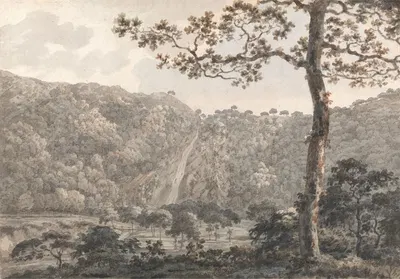 The Falls at Powerscourt, Co. Wicklow, Ireland by Уильям Парс — digital art print download