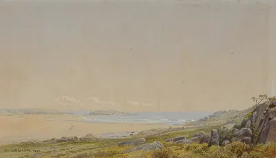 Скала Головы Кита, Нарагансетт, Род-Айленд by Уильям Трост Ричардс, 1872 — digital art print download