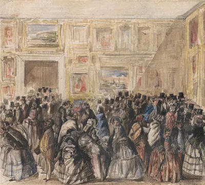Private View of the Royal Academy by William Payne, 1858 — digital art print download