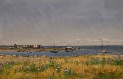 У побережья Секоннета, Род-Айленд by Уортингтон Уитредж — digital art print download