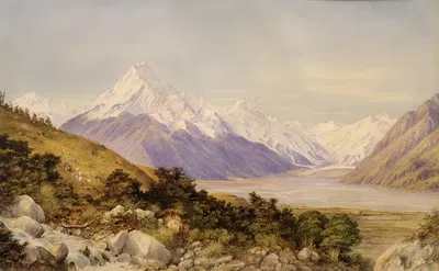 Гора Кук by Шарль Десимус Барро, 1884 — digital art print download