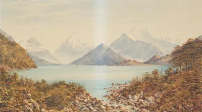Южное озеро by Шарль Десимус Барро, 1871 — digital art print download