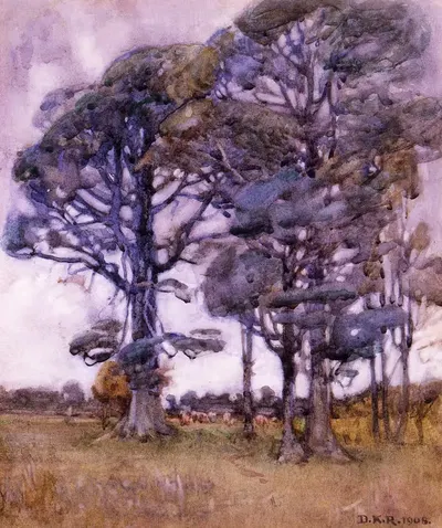 Черная береза by Дороти Ричмонд, 1908 — digital art print download