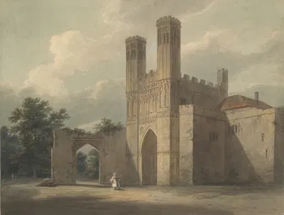 Entrance to Monastary of St. Augustine, Canterbury by Edward Dayes — digital art print download