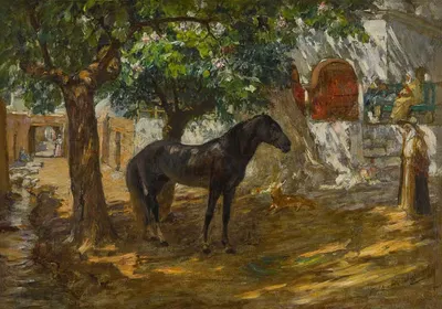 Village in the Sahara by Frederick Arthur Bridgman — digital art print download