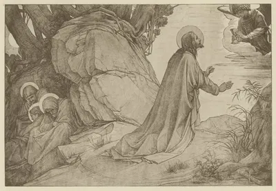 Christus am Oelberg by Эдуард фон Штайнле — digital art print download