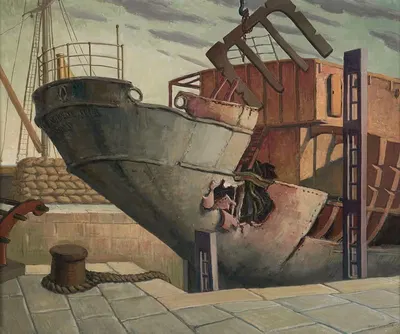 'Британский канцлер' в сухом доке, Фалмут, октябрь 1940 by Гарри Морли, 1940-1943 — digital art print download
