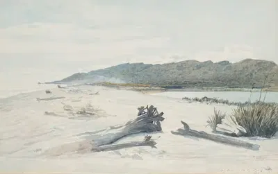 Серебристая река, на пляже by Джеймс Кроу Ричмонд, 1862 — digital art print download