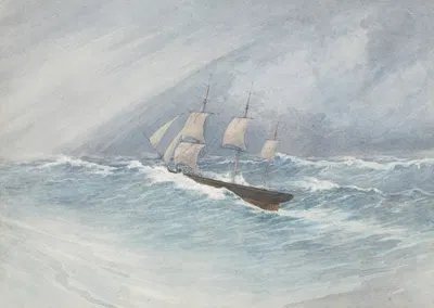 Старинный корабль, 'Кенилуорт' by Джеймс Кроу Ричмонд, 1857 — digital art print download