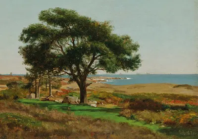 Near Kennebunkport, Maine by Jervis McEntee, 1877 — digital art print download
