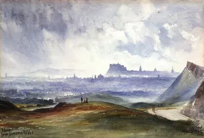 Edinburgh from Samson's Ribbs by John Blair — digital art print download