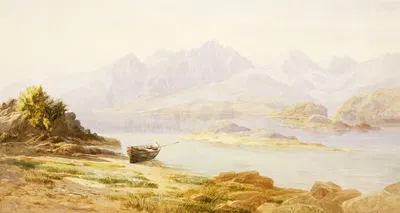 Л Манипори [sic] верхняя часть с каменистыми островками Вечер by Джон Галли, 1887 — digital art print download
