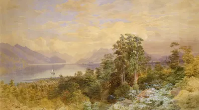 Озеро Те Анау by Джон Галли, 1888 — digital art print download