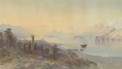Озеро Вакатипу by Джон Галли, 1881 — digital art print download