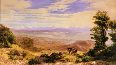 Пейзаж, Нельсон by Джон Галли, 1871 — digital art print download