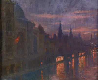 Вид с моста Инвалидов на мост Альма, Всемирная выставка, Париж 1900 by Люсьен Леви-Дюрмер — digital art print download