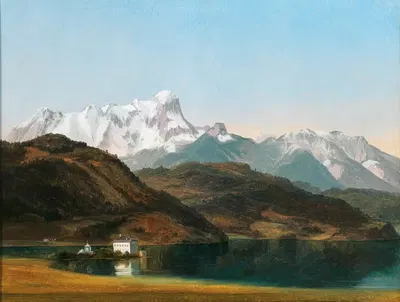 Вид на Марию Лоретто на озере Вёртерзее by Маркус Перхарт — digital art print download