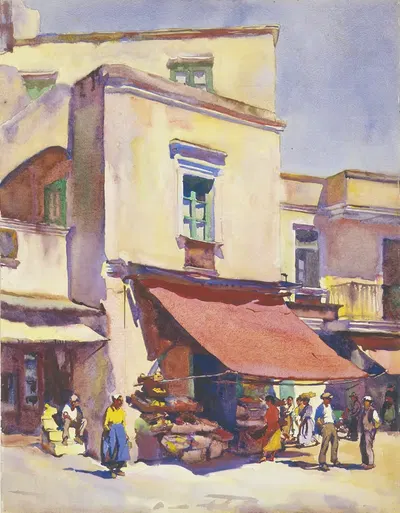 Фруктовый магазин, Капри by Мод Шервуд, 1926 — digital art print download