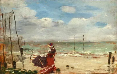 Femme sur la plage by Norbert Goeneutte — digital art print download