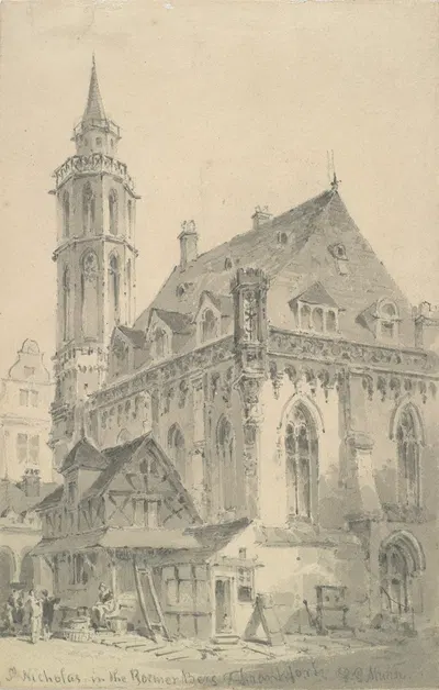 St. Nicholas, Frankfurt by Пол Сэндби Манн — digital art print download