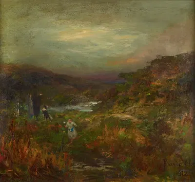 Пейзаж с фигурами by Петр ван дер Вельден, 1912 — digital art print download