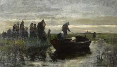 Похоронная баржа Маркен by Петр ван дер Вельден, 1890-1891 — digital art print download