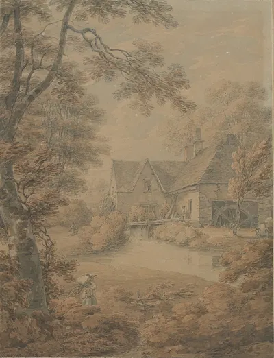Foxley Mill, near Malmesbury by Thomas Hearne, 1802 — digital art print download