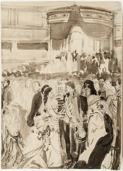 Der Opernhausball by Франц Скарбина, 1875 — digital art print download